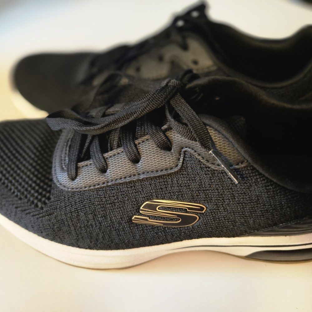 Skechers Gold and Black Sneakers with Mesh Upper  - worn once. - Picture 4 of 5